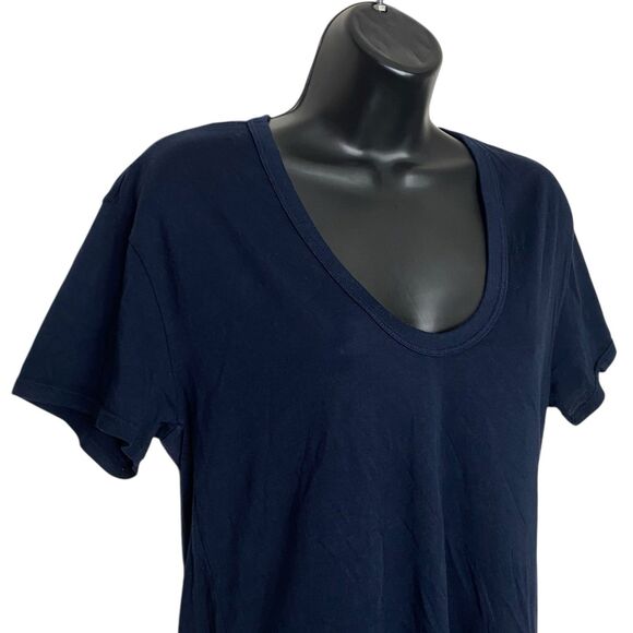 AG Adriano Goldschmied Womens S Henson Tee Navy Blue T-Shirt Casual Preppy NEW - Picture 5 of 8